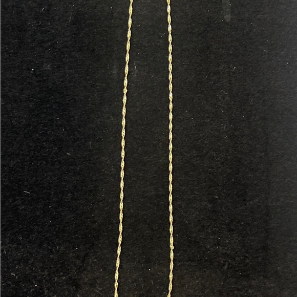 GORGEOUS REAL 14K gold Elegant Chain Necklace 16” total. NEW! - Picture 3 of 7